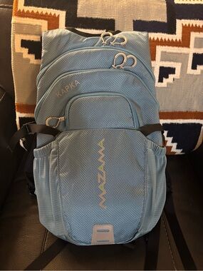 Mazama Light Blue Hydration Backpack with Multiple Compartments (no bladder)
